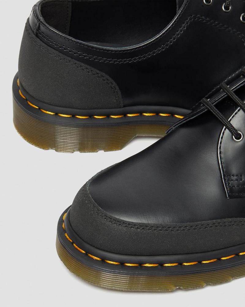 Dr Martens 1461 Guard Panel Leren Oxford Schoenen Heren Zwart | NL 222NWY